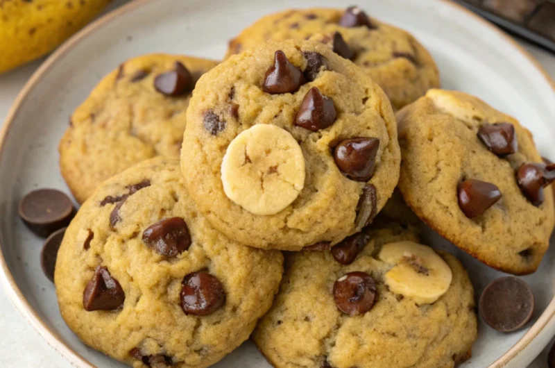 Vegan Banana Chocolate Chip Cookies