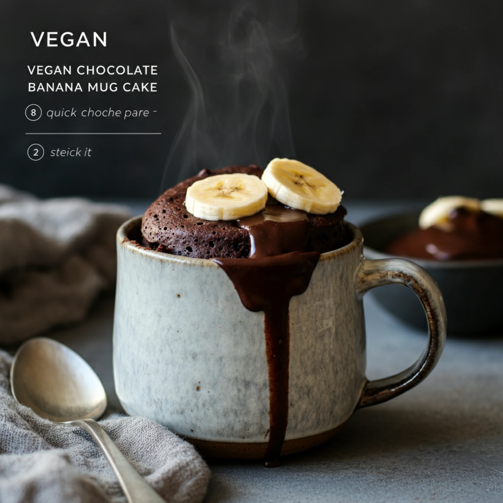 Vegan Chocolate Banana Mug Cake