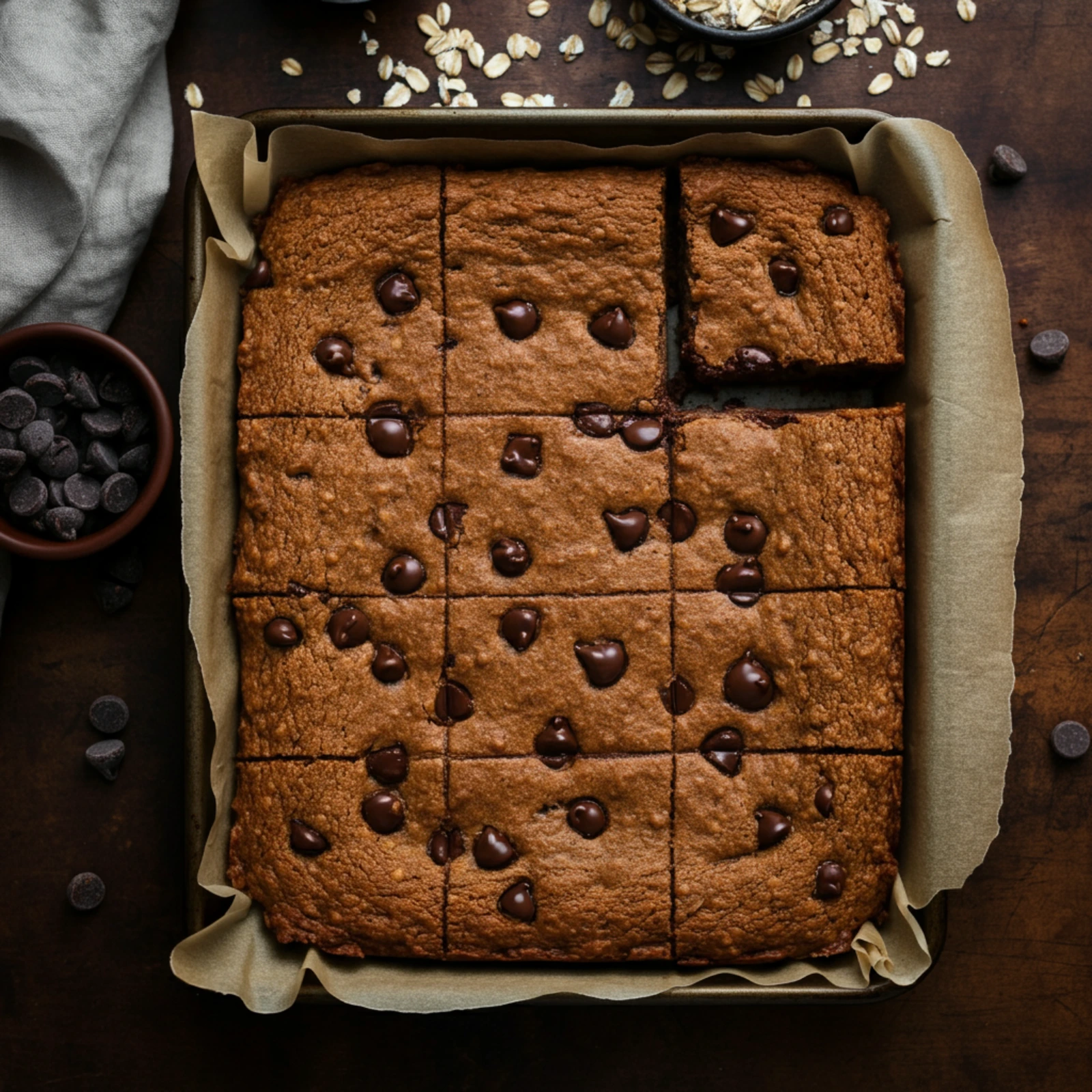 Vegan Chocolate Chip Cookie Bars