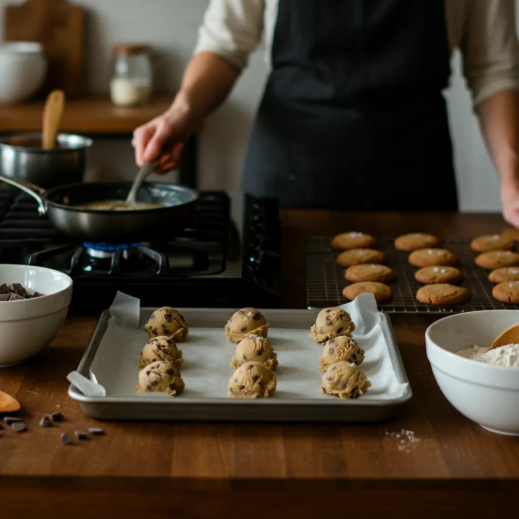 Instructions for Vegan brown butter chocolate chip cookeis