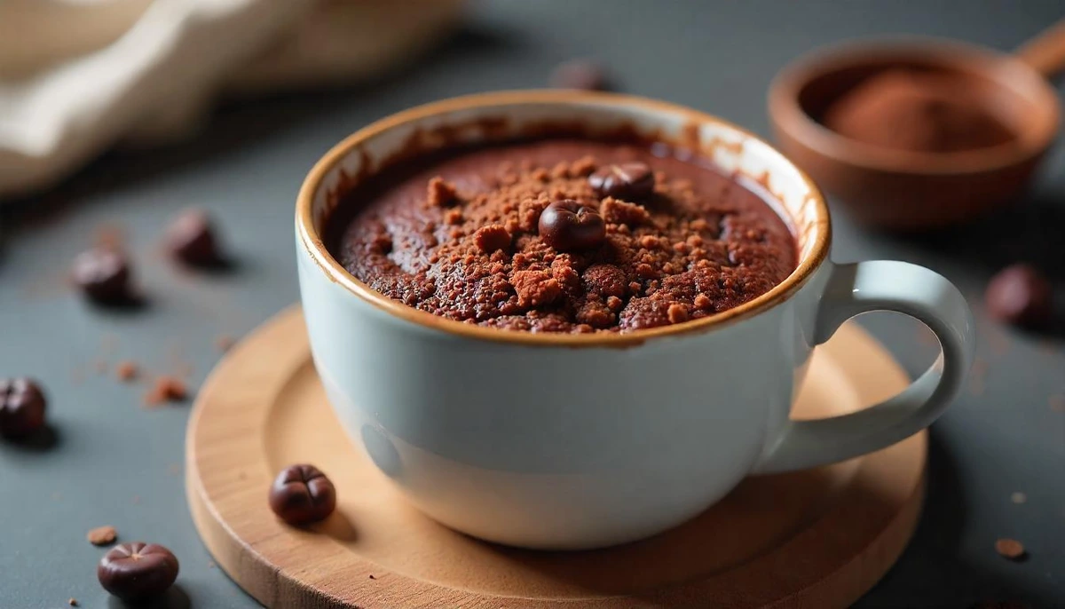 Vegan chocolate Mug Cake | Oat Mug Cake & Syrup Mug Cake