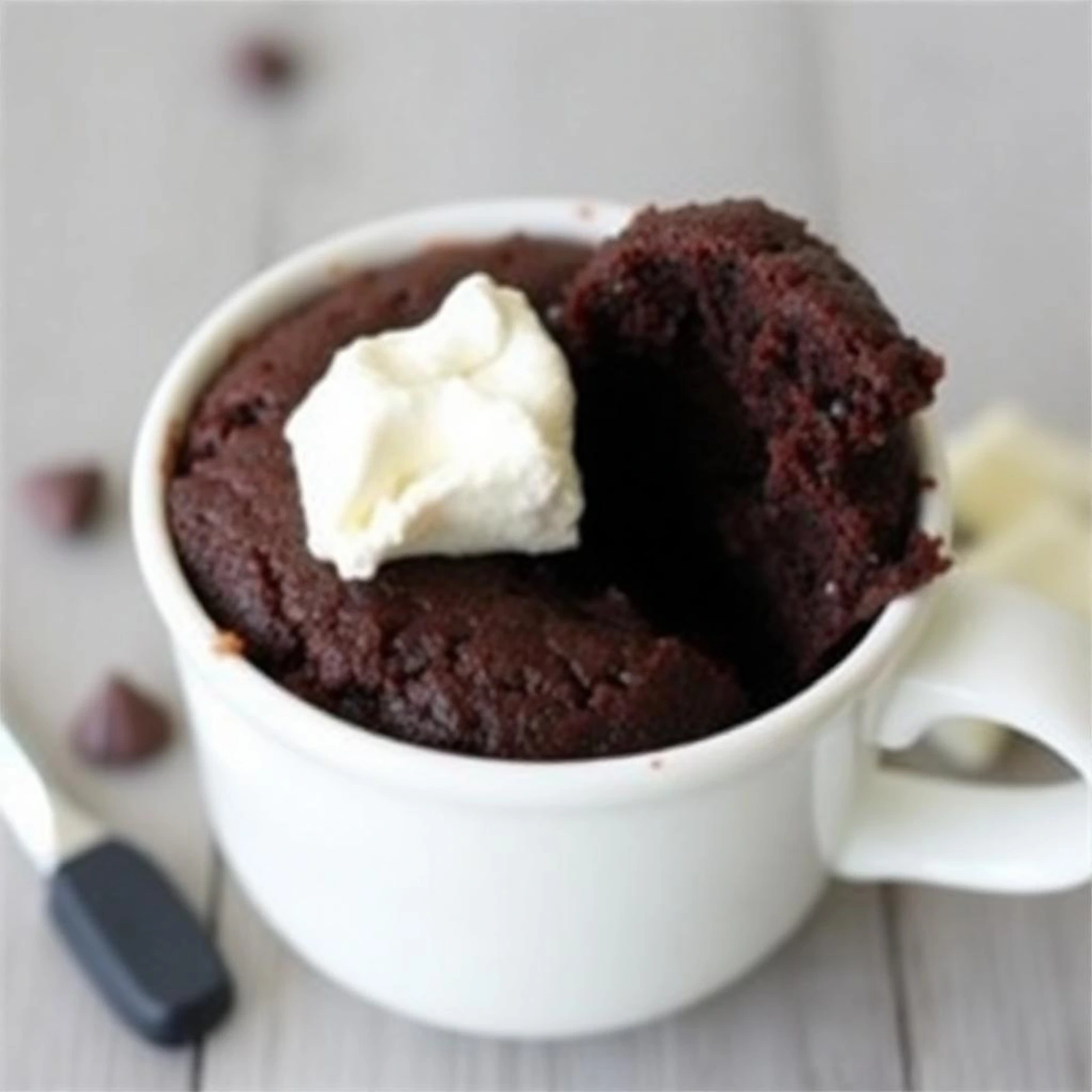 Healthy Fudgy Mug Cake