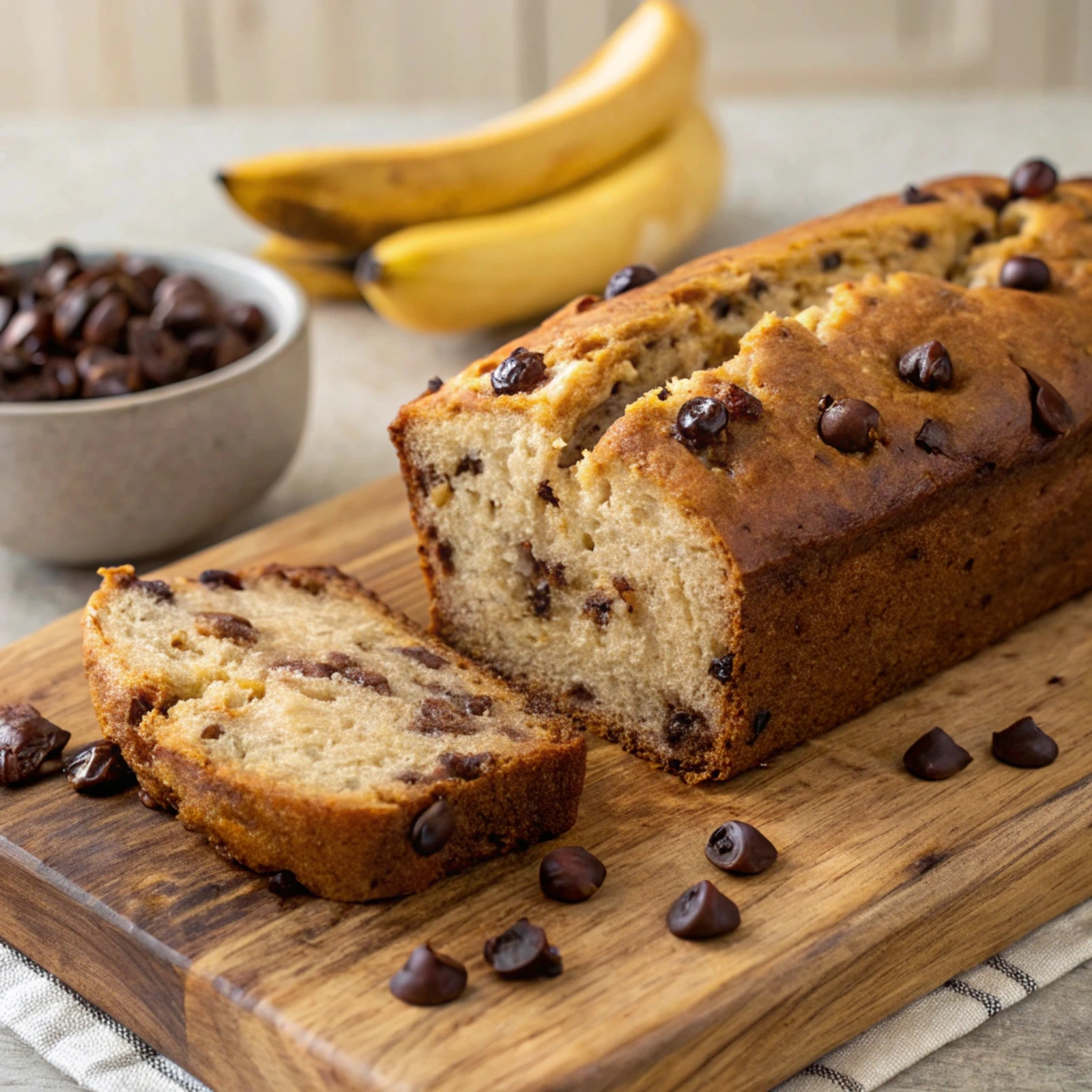 Vegan Banana and Chocolate Chip Bread